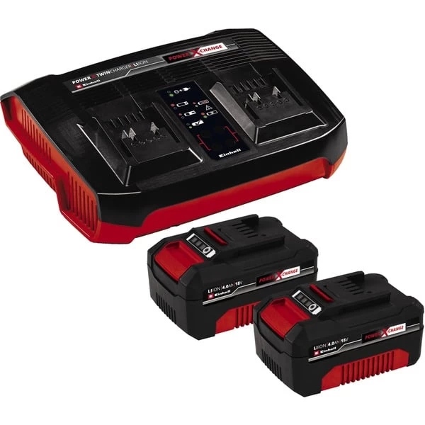 Einhell 2x 4,0Ah & Twincharger Kit, Set 3 Einhell 2x 4,0Ah & Twincharger Kit, Set
