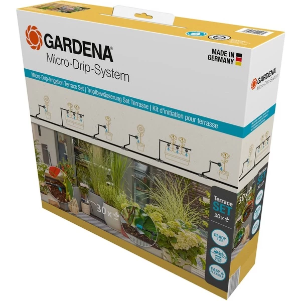 GARDENA Micro-Drip-System Tropfbewässerung Set Terrasse, 30 Pflanzen, Tropfer 3 GARDENA Micro-Drip-System Tropfbewässerung Set Terrasse, 30 Pflanzen, Tropfer