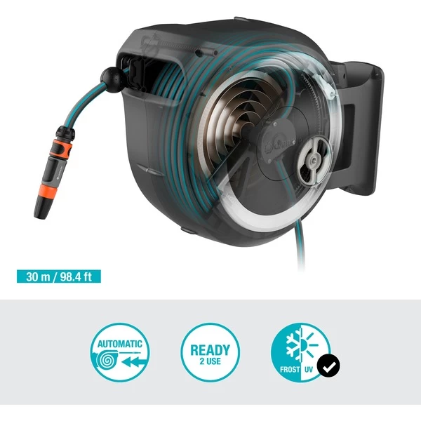 GARDENA Wand-Schlauchbox RollUp L, 30 Meter, Schlauchtrommel 5 GARDENA Wand-Schlauchbox RollUp L, 30 Meter, Schlauchtrommel – Bild 3