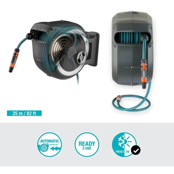 GARDENA Wand-Schlauchbox RollUp M/L, 25 Meter, Schlauchtrommel 5 GARDENA Wand-Schlauchbox RollUp M/L, 25 Meter, Schlauchtrommel – Bild 3