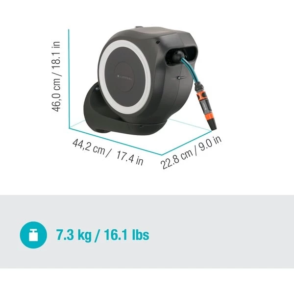 GARDENA Wand-Schlauchbox RollUp S, 15 Meter, Schlauchtrommel 5 GARDENA Wand-Schlauchbox RollUp S, 15 Meter, Schlauchtrommel – Bild 3