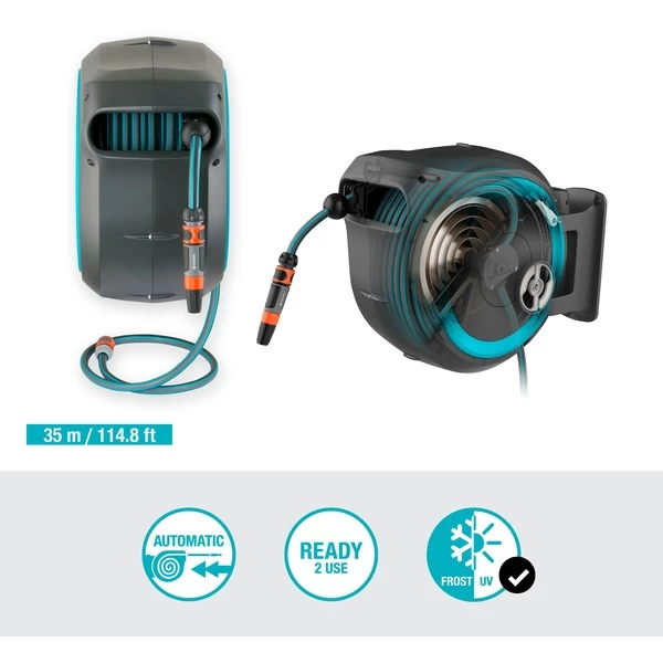 GARDENA Wand-Schlauchbox RollUp XL, 35 Meter, Schlauchtrommel 5 GARDENA Wand-Schlauchbox RollUp XL, 35 Meter, Schlauchtrommel – Bild 3