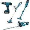 Makita Akku-Kombo-Kit DLX4093, Heckenschere, Rasentrimmer, Schlagbohrschrauber, Sauger -Gartenwerkzeuge Geschäft Makita Akku Kombo Kit DLX4093 Heckenschere Rasentrimmer Schlagbohrschrauber Sauger@@1888082